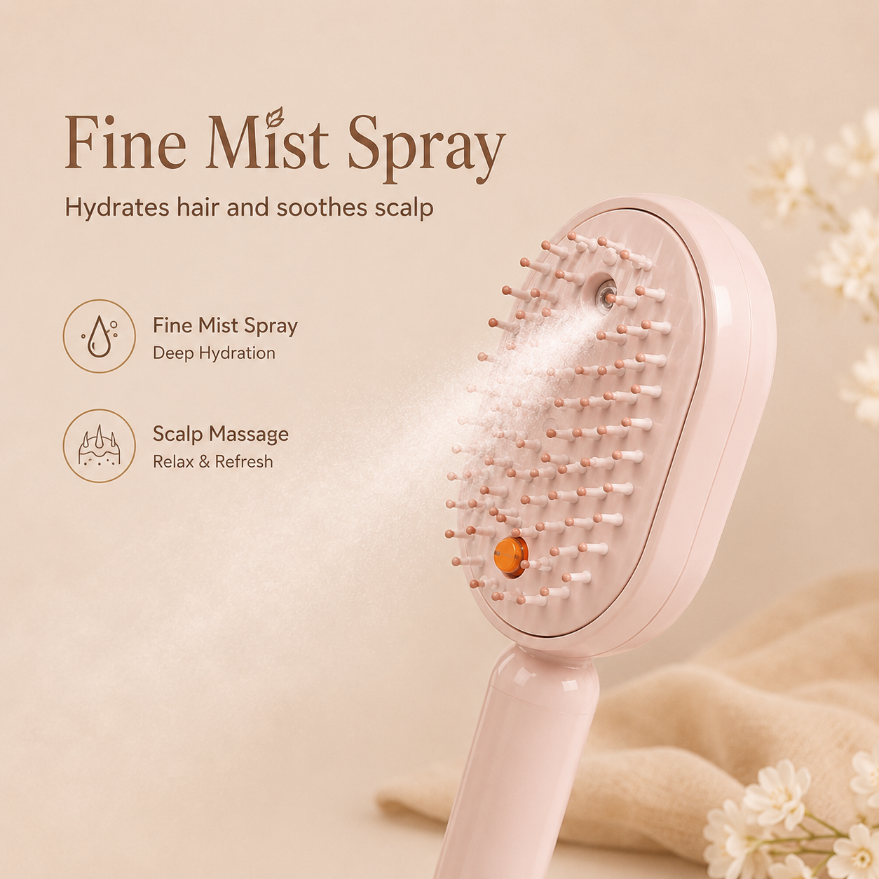 VeyraMist Electric Mist Hair Brush